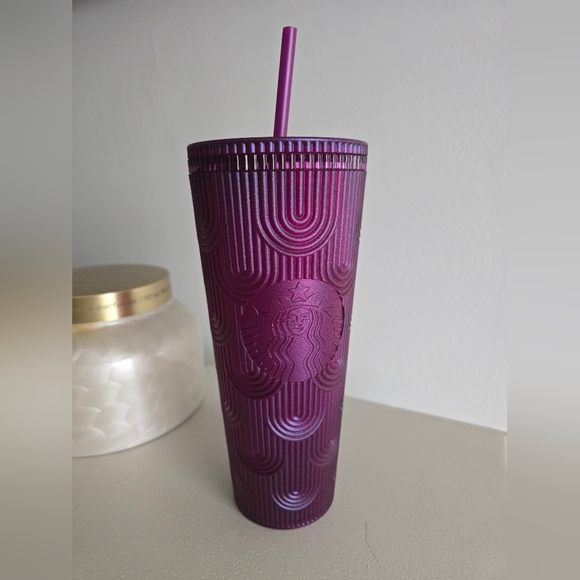 Starbucks Other - NWT Starbucks Metallic Magenta Cold Cup - Spring 2024 Collection